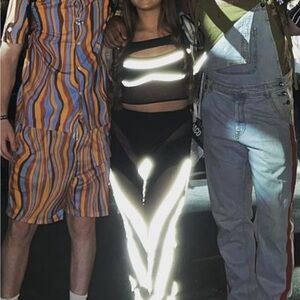 Reflective black matching set.